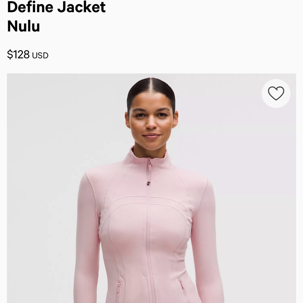 lululemon athletica Light Pink Bomber Jacket